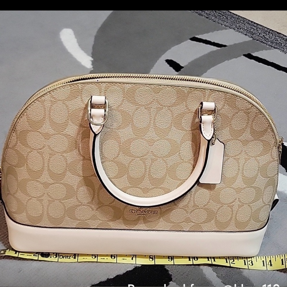 Coach Tan and Cream Satchel